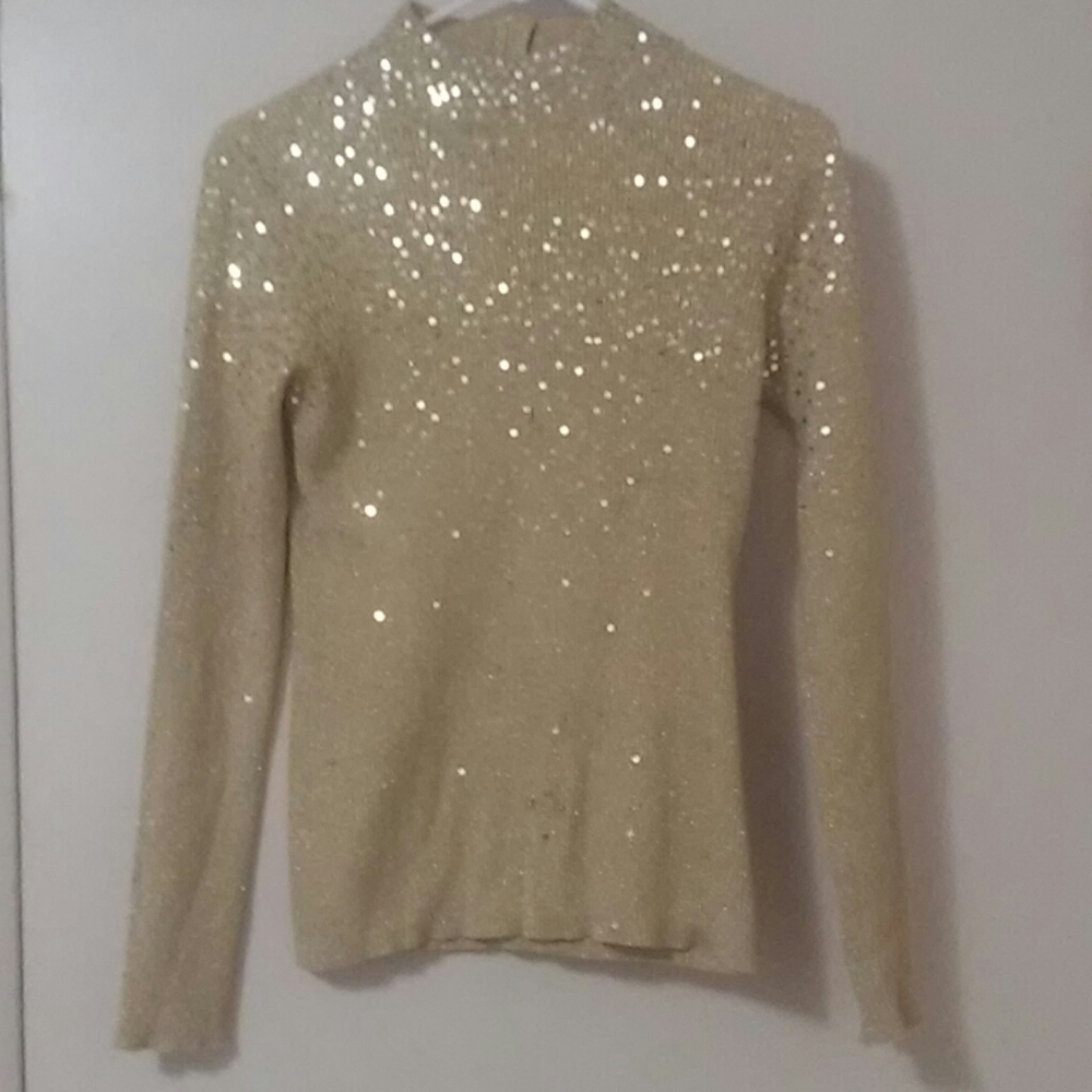 ONCE 1 AGAIN GOLD WOMEN SWEATER BLOUSE